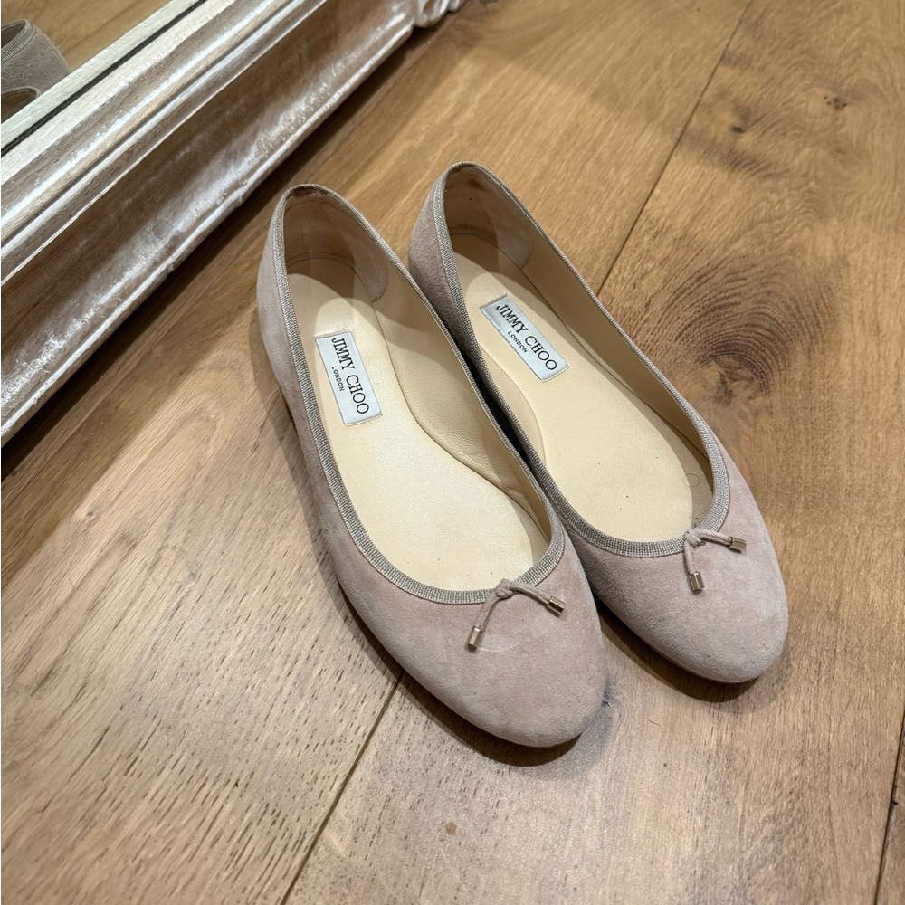 Jimmy Choo Women's Beige Ballet Flats